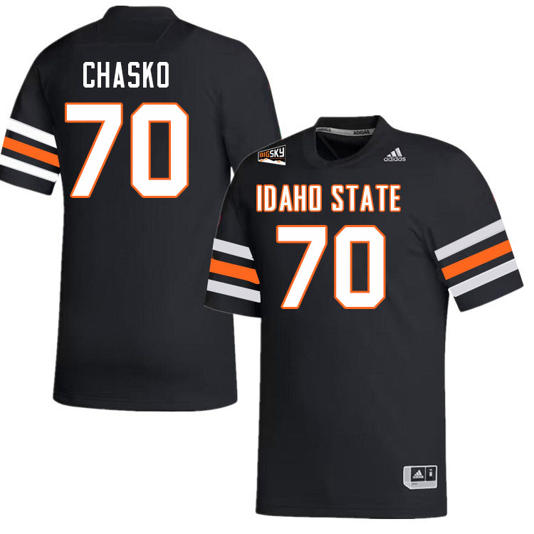 Men #70 Hudson Chasko Idaho State Bengals 2023 College Football Jerseys Stitched-Black